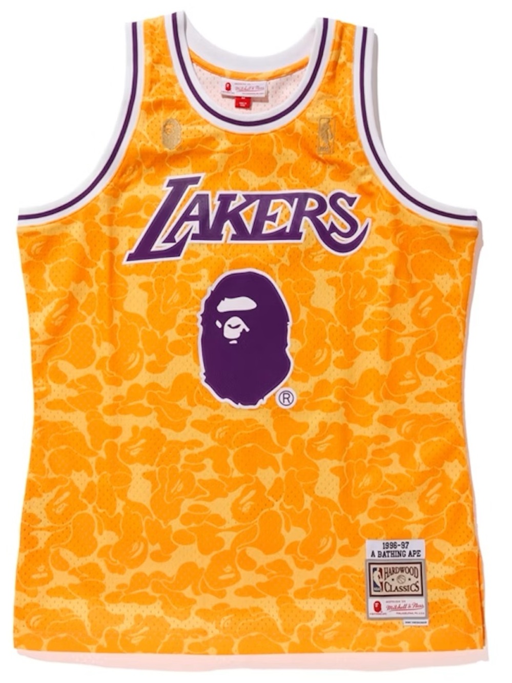 A Bathing Ape x Los Angeles Lakers nba mens stitched Basketball jersey